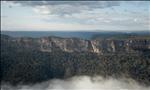 the dramatic blue mountains